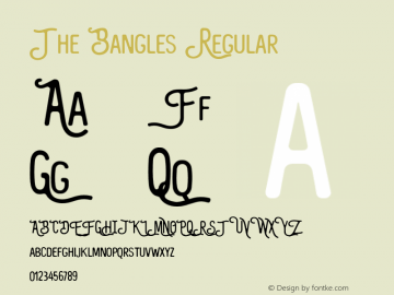 TheBangles-Regular Version 1.000图片样张