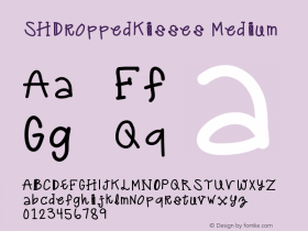 SHDroppedKisses Medium Version 001.000 Font Sample