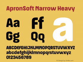 ApronSoft Narrow Heavy 1.000 Font Sample