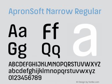 ApronSoft Narrow 1.000 Font Sample