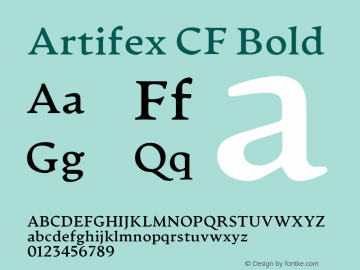 Artifex CF Bold 1.400 Font Sample
