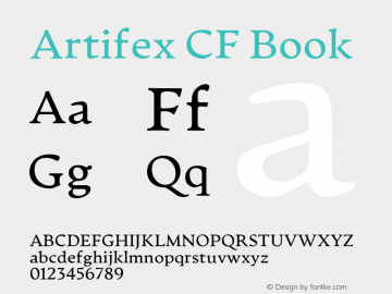 Artifex CF Book 1.400 Font Sample