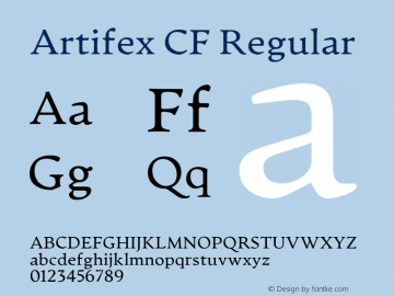 Artifex CF 1.400 Font Sample