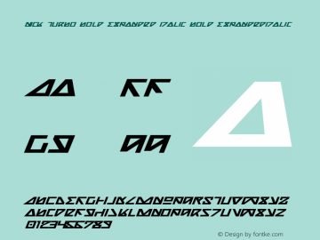 Nick Turbo Bold Expanded Italic Bold ExpandedItalic 1 Font Sample