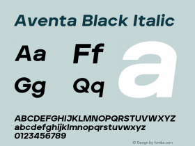 Aventa Black Italic 1.003图片样张