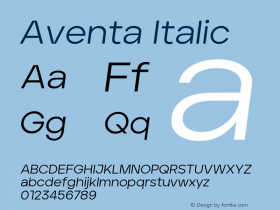 Aventa Italic 1.003图片样张