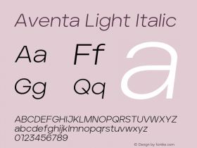 Aventa Light Italic 1.003图片样张