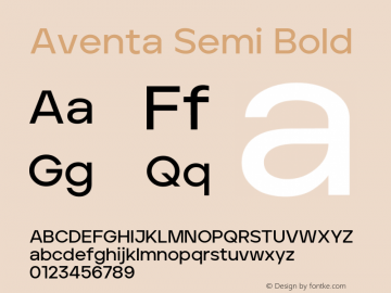 Aventa Semi Bold 1.003图片样张