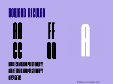 Howard Version 1.004;Fontself Maker 3.5.4 Font Sample