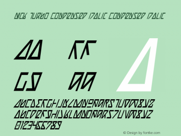 Nick Turbo Condensed Italic Condensed Italic 1图片样张