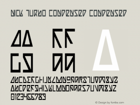 Nick Turbo Condensed Condensed 1 Font Sample