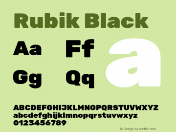 Rubik Black Version 2.000图片样张