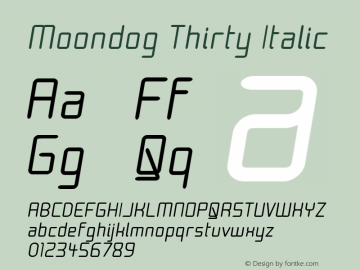 Moondog Thirty Italic 1.0图片样张