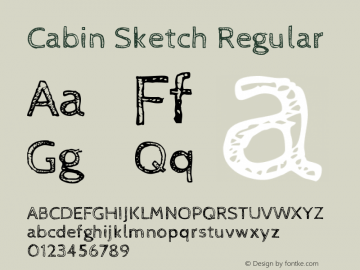 Cabin Sketch Regular Version 1.100 Font Sample