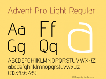 Advent Pro Light Version 2.002图片样张