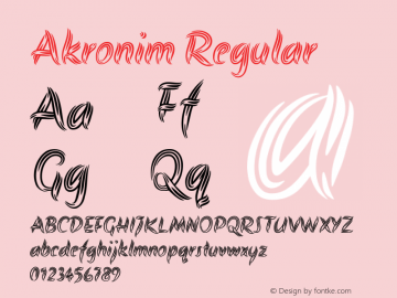 Akronim Regular Version 1.002 Font Sample