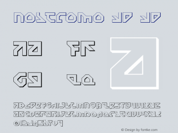 Nostromo 3D 3D 1 Font Sample