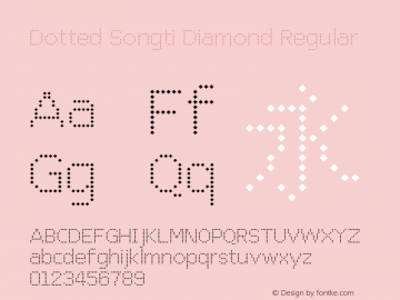 Dotted Songti Diamond Regular 0.1 Font Sample