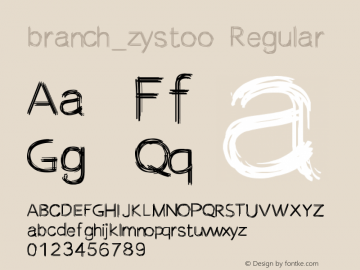 branch_zystoo Version 4.100 Font Sample