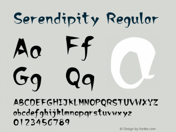 Serendipity Version 1.00;November 12, 2019;FontCreator 11.5.0.2422 32-bit Font Sample