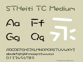 STHeiti TC Medium 6.1d10e1 Font Sample