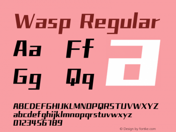 Wasp Version 1.000 Font Sample