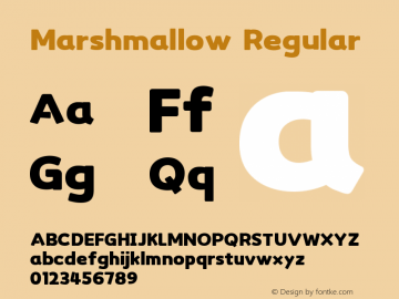 Marshmallow Version 1.000 Font Sample