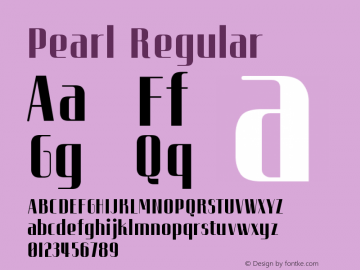 Pearl Version 1.000 Font Sample