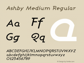 Ashby Medium Regular 1.0 Font Sample