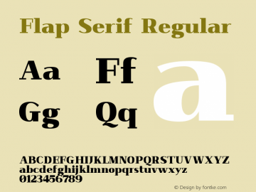 Flap Serif Version 1.000 Font Sample