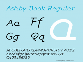 Ashby Book Regular 1.0 Font Sample