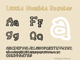 Little Humble Version 1.00;January 4, 2021;FontCreator 11.5.0.2427 32-bit图片样张