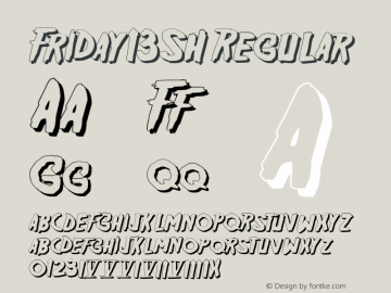 Friday13SH Regular 1.2 Font Sample