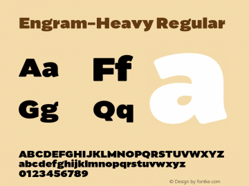 Engram W05 Heavy Version 1.00 Font Sample