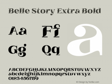 Belle Story Extra Bold 1.000图片样张