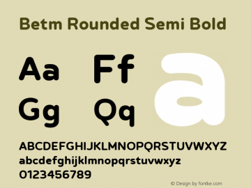 Betm Rounded Semi Bold 1.000图片样张