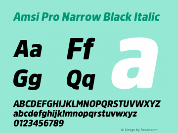 Amsi Pro Narrow Black Italic 2.030图片样张