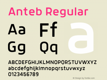 Anteb 1.000 Font Sample