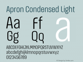 Apron Condensed Light 1.000图片样张