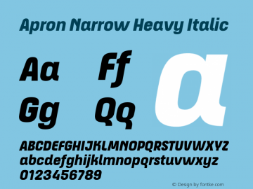 Apron Narrow Heavy Italic 1.000图片样张