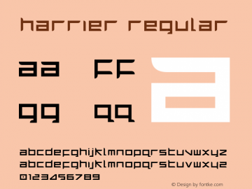 Harrier Regular 1 Font Sample