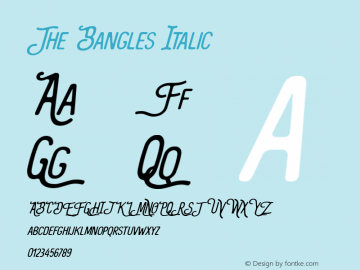 The Bangles Italic Version 1.000图片样张