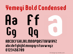 YemeyiBoldCondensed Version 1.0; Jan 2021 by Audry Kitoko Makelele图片样张