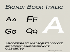 Biondi Book Italic 3.000图片样张