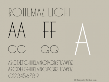 Bohemaz Light Version 1.000;hotconv 1.0.109;makeotfexe 2.5.65596图片样张