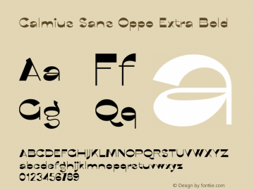 Calmius Sans Oppo Extra Bold 1.000 Font Sample