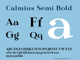 Calmius Semi Bold 1.000图片样张