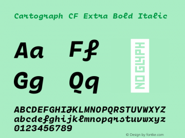 Cartograph CF Extra Bold Italic 2.200图片样张