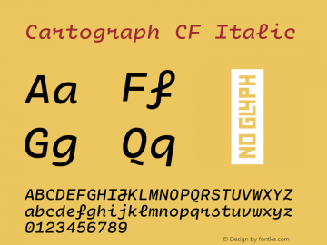 Cartograph CF Italic 2.200图片样张