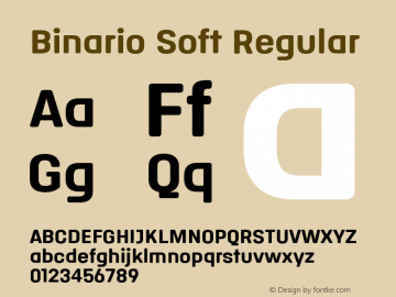 Binario Soft 1.000 Font Sample